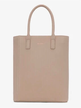 Matt & Nat Pinot Small Vegan Leather Tote Bag Beige
